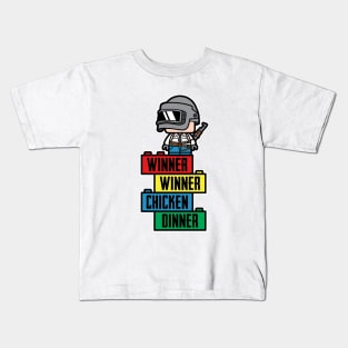 PUBG - Winner Winner Chicken Dinner (Brick Wall) Kids T-Shirt